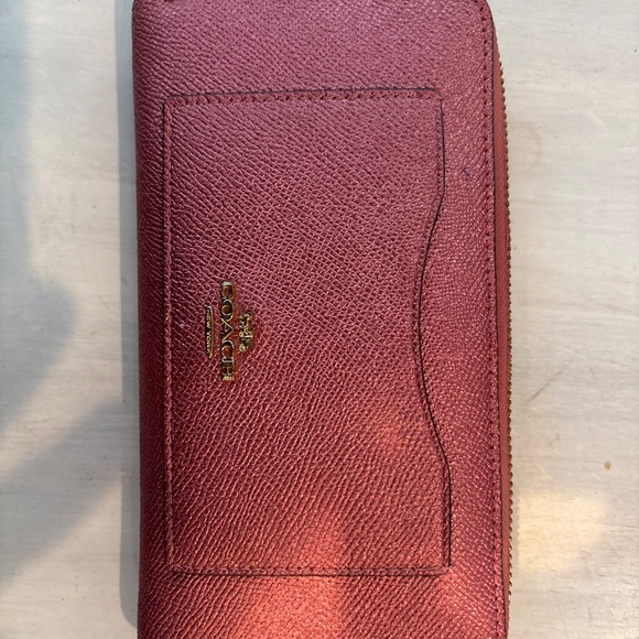 Coach Pink Leather Tote with Gold Hardware - Picture 13 of 15